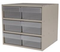 6XWC3 Cabinet, Modular, 6 Bins, 17x18x16-1/2in