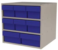 6XWC4 Cabinet, Modular, 8 Bins, 17x18x16-1/2in