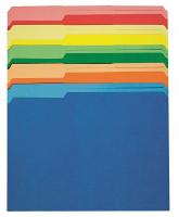 6XWD4 File Folders, Letter, Assorted, PK 100