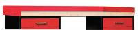 6XXV3 Side/Back Rail Kit, 60Wx24Dx4-1/2H, Red