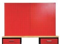 6XXV6 Pegboard, Round Hole, H 44-1/4, W 60, Red