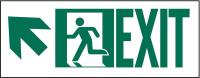 6XY36 Exit Sign, 5 x 14In, GRN/WHT, Exit, ENG, SURF