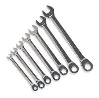 6XZ89 Ratcheting Wrench Set, Metric, 7 PC