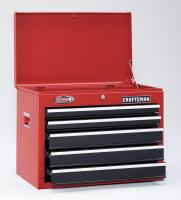 6XZK5 Top Chest, 26 Wx16 Dx19-3/4 H In, 5 Dr, Red