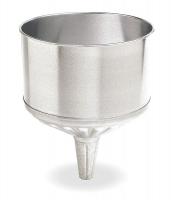 6Y799 Funnel, Steel, 8 Qt