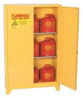 6YG11 Flammable Safety Cabinet, 45 Gal., Yellow