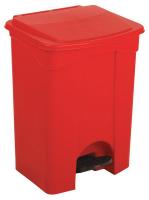 6YLP4 Step On Container, Square, 18 G, Red