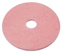 6YMU3 Burnishing Pads, Pink, 24 In, Pk 5