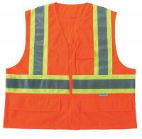 6YPG0 Hi Vis Vest, Class 2, 4XL/5XL, Orange