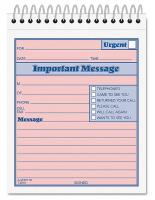 6YTU5 Telephone Message Book, 4-1/4 x 5-1/2