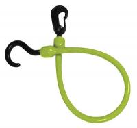 6YXU8 Bungee Cord, Carabiner, 12 In.L, Green