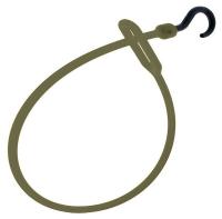 6YXW5 Bungee Cord, Hook/Loop, 30 In.L, Camo Green