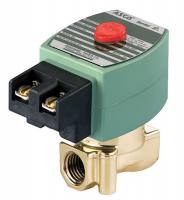 6ZAK6 Solenoid Valve, 2/2, 1/4 In, NC, 24V, Brass