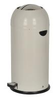 6ZCL7 Step On Container, White, 10 Gal.