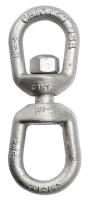 6ZFL0 Swivel, Eye &amp; Eye, Galvanized, 1/4 In