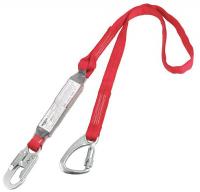 6ZLN9 Tie-Back Lanyard, 1 Leg, Polyester, Red