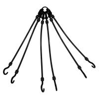 6ZLP5 Tie-Down, Cargo Net, 18 In L, Black, 6 Cords