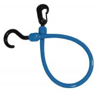 6YXV0 Bungee Cord, Carabiner, 18 In.L, Blue