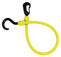 6YXV2 Bungee Cord, Carabiner, 18 In.L, Yellow