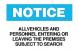 6A421 - Notice Security Sign, 10 x 14In, ENG, Text Подробнее...