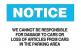 6A994 - Notice Sign, 10 x 14In, BL and BK/WHT, Text Подробнее...