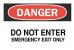 6BW07 - Danger Sign, 10 x 14In, R and BK/WHT, ENG Подробнее...