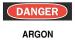 6BZ15 - Danger Sign, 10 x 14In, R and BK/WHT, Argon Подробнее...