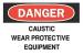 6BZ20 - Danger Sign, 7 x 10In, R and BK/WHT, ENG Подробнее...