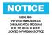 6BZ65 - Notice Sign, 10 x 14In, BL and BK/WHT, ENG Подробнее...