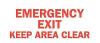 6CC70 - Emergency Exit Sign, 10 x 14In, R/WHT, ENG Подробнее...