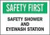 6CF37 - Safety Shower Sign, 7 x 10In, ENG, Text Подробнее...