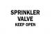 6CF72 - Fire Sprinkler Control Valve Sign, BK/WHT Подробнее...