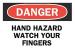 6CJ50 - Danger Sign, 7 x 10In, R and BK/WHT, ENG Подробнее...