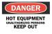 6CJ54 - Danger Sign, 7 x 10In, R and BK/WHT, ENG Подробнее...