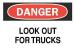 6CJ70 - Danger Sign, 10 x 14In, R and BK/WHT, ENG Подробнее...