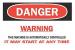 6CK11 - Danger Sign, 10 x 14In, R and BK/WHT, ENG Подробнее...