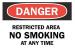 6CL05 - Danger No Smoking Sign, 7 x 10In, ENG, Text Подробнее...