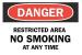 6CL06 - Danger No Smoking Sign, 10 x 14In, ENG Подробнее...