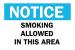 6CL12 - Smoking Area Sign, 10 x 14In, ENG, Text Подробнее...