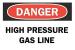 6CP43 - Danger Sign, 10 x 14In, R and BK/WHT, ENG Подробнее...