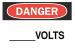 6CR55 - Danger Sign, 7 x 10In, R and BK/WHT, ENG Подробнее...