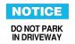 6CV88 - Parking Sign, 10 x 14In, BK and BL/WHT Подробнее...
