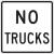 6DUX7 - Traffic Sign, 24 x 24In, BK/WHT, No Trucks Подробнее...