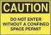 6F610 - Caution Sign, 7 x 10In, BK/YEL, ENG, Text Подробнее...