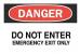 6F631 - Danger Sign, 10 x 14In, R and BK/WHT, ENG Подробнее...