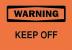 6F739 - Warning Sign, 7 x 10In, BK/ORN, Keep Off Подробнее...