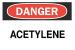 6F832 - Danger Sign, 7 x 10In, R and BK/WHT, ACET Подробнее...