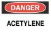 6F833 - Danger Sign, 10 x 14In, R and BK/WHT, ACET Подробнее...