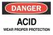 6F837 - Danger Sign, 10 x 14In, R and BK/WHT, ENG Подробнее...