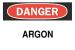 6F845 - Danger Sign, 10 x 14In, R and BK/WHT, Argon Подробнее...